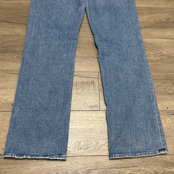 MOTHER The Kick It Jeans in Scenic Route Straight Leg High Rise 32" Inseam Sz 28 - Picture 13 of 13